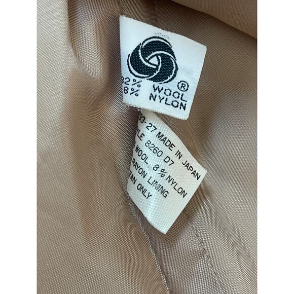 Vintage Sears Wool Blend Cream Tan Jacket Blazer - Size Women's Medium - Picture 7 of 10